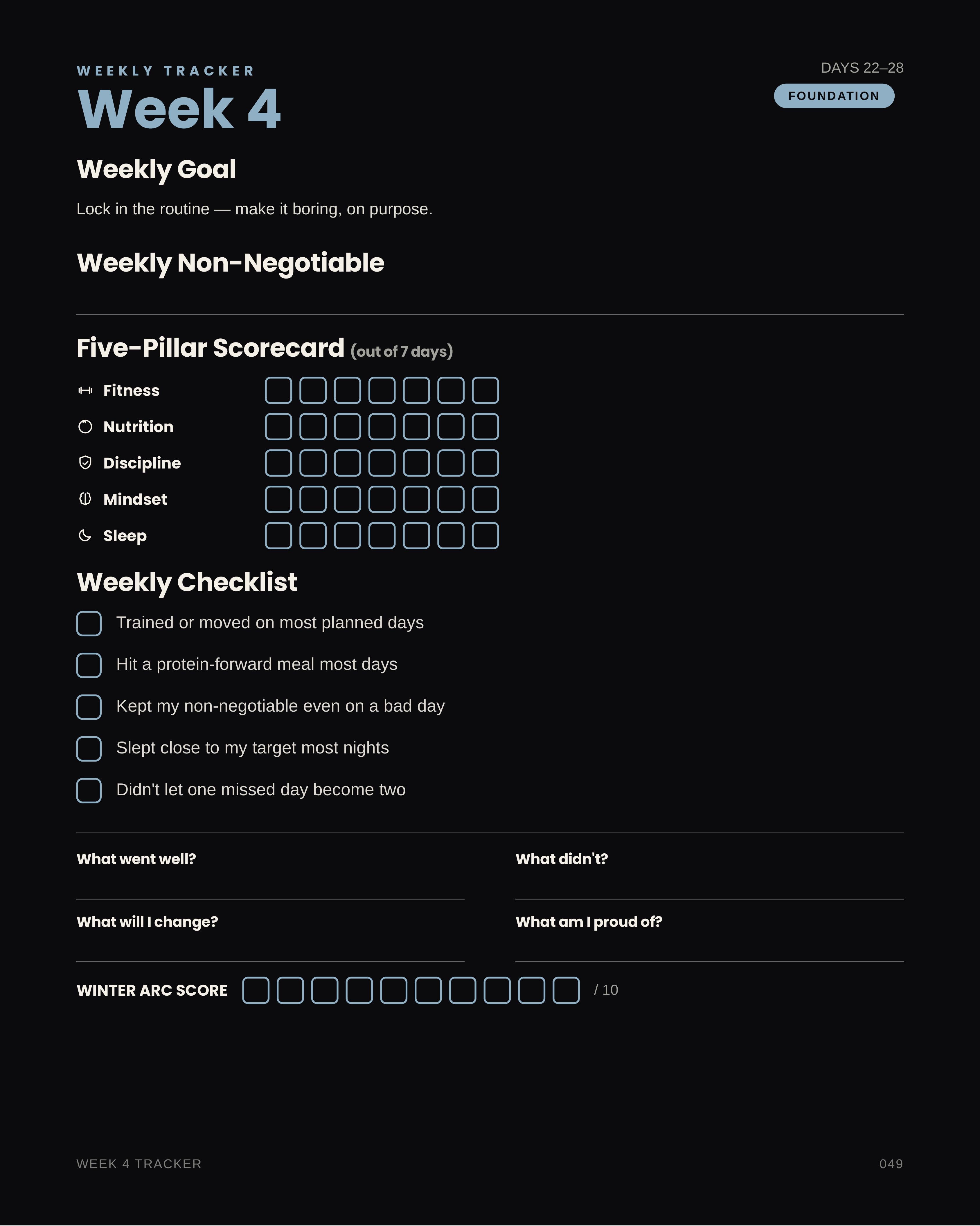 Winter Arc — 90-Day Transformation Guide