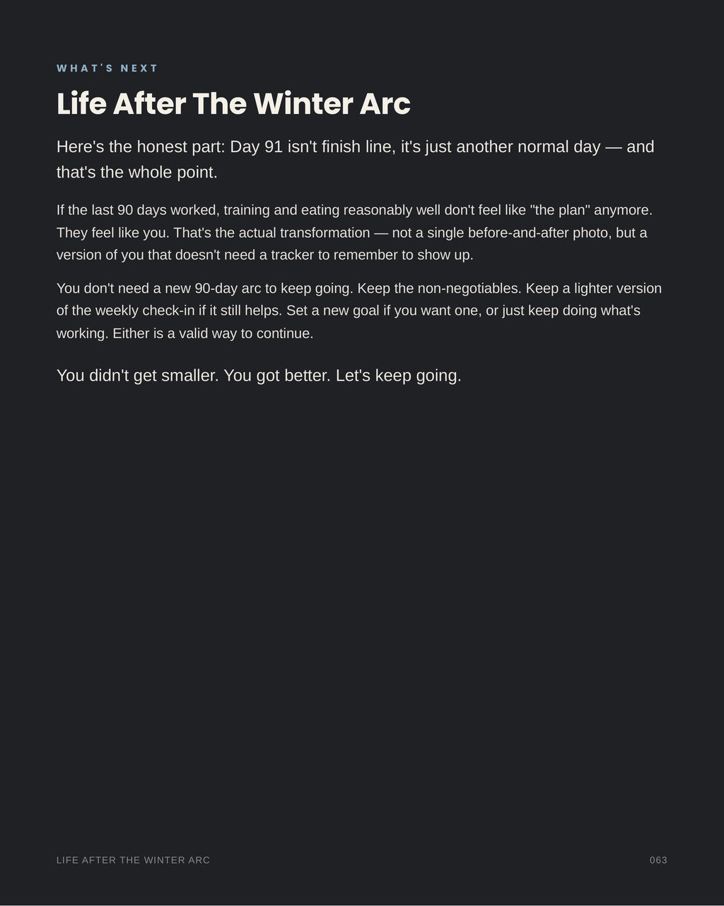 Winter Arc — 90-Day Transformation Guide