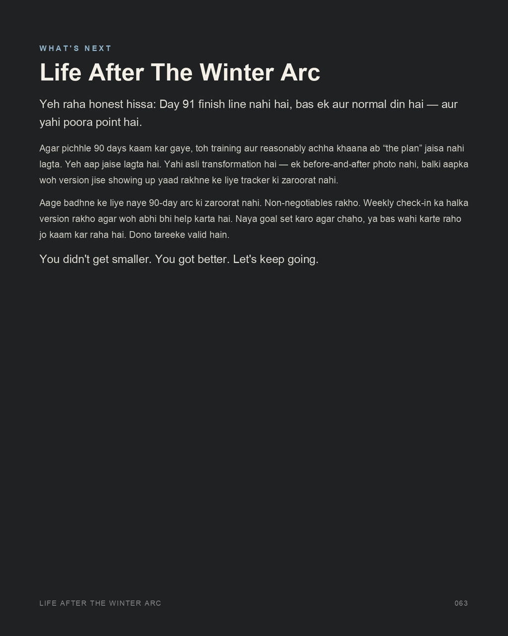 Winter Arc Challenge — 90-Day Transformation Guide (Hinglish Version)
